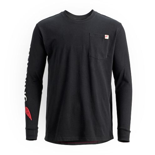 Go to Long Sleeve Pocket T-Shirt with Sleeve Print Men's Long Sleeve T-Shirt in Black